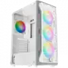 Xigmatek Gaming X Arctic EN46737, White Chassis, ATX/M-ATX/Mini ITX, U3x1+U2x2, Metal FP & Left TG, 4PCS X24A Arctic Fan & LED Switch ARGB Fan PCB