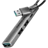 HUE-STA ALU STRIP USB-A 4 port hub