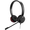 JABRA EVOLVE 20 MS Stereo USB Headband Special Edition Noise cancelling, USB connector, with mute-button and volume control on the cord, with leatherette ear cushion, Microsoft optimized