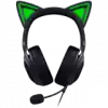 Kraken Kitty V2 - Black, Gaming headset, Kitty Ears, Stream Reactive Lighting, HyperClear Cardioid Mic, 40 mm TriForce Drivers, Built into the earcups microphone, Razer Chroma RGB (Ear and Earcups), Surround sound: Only available on Windows 10 64-bit
