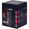 LORGAR Voicer 521, Gaming Microphone, Black, USB condenser mic with Volume Knob, 3.5MM headphonejack, mute button and led indicator, package including 1x F5 Microphone, 1 x 2M type-C USB Cable, 1 xTripod Stand