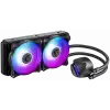 MSI MAG CORELIQUID 240R V2 Liquid Cooler, 2x 120mm ARGB 2000rpm PWM Fans, ARGB Block, Radiator Pump Design, Rotatable Blockhead, Intel LGA 115x/1200/1700/1366/2011/2066, AMD AM5/AM4/FM2+/FM2/FM1/AM3+/AM3/AM2+/AM2, 3Y Warranty