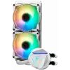 MSI MAG CORELIQUID 240R V2 White Liquid Cooler, 2x 120mm ARGB 2000rpm PWM Fans, ARGB Block, Radiator Pump Design, Rotatable Blockhead, Intel LGA 115x/1200/1700/1366/2011/2066, AMD AM5/AM4/FM2+/FM2/FM1/AM3+/AM3/AM2+/AM2, 3Y Warranty