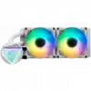 MSI MAG CORELIQUID 240R V2 White Liquid Cooler, 2x 120mm ARGB 2000rpm PWM Fans, ARGB Block, Radiator Pump Design, Rotatable Blockhead, Intel LGA 115x/1200/1700/1366/2011/2066, AMD AM5/AM4/FM2+/FM2/FM1/AM3+/AM3/AM2+/AM2, 3Y Warranty