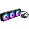 MSI MAG CORELIQUID 360R, AIO ARGB CPU Liquid Cooler, 360mm Radiator - Triple 120mm RGB PWM Fans, Intel 1150/1151/1155/1156/1200/1366/2011/2011-3/2066; AMD AM4/FM2+/FM2/FM1/AM3+/AM3/AM2+/AM2/TR4/sTRX4/SP3, 500~2000 RPM, 394x120x27mm, Aluminum Radiator