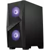 MSI MAG FORGE 100M, Mid-Tower, ATX/Micro-ATX/Mini-ITX, 2x USB 3.2 Gen 1 Type-A, 1x Audio/1x Mic, RGB Hub, RGB Button, 3x 120mm Fans (2x RGB), Mesh Front Panel, Tempered Glass