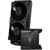 MSI MEG CORELIQUID S280 Liquid Cooler, 2x MEG SILENT GALE P14 1800rpm PWM Fans, 2.4” Customizable IPS Display, VRM Fan, Intel LGA 115x/1200/1700/2011/2066, AMD AM5/AM4/AM3+/AM3/AM2+/AM2/FM2+/FM2/FM1, 5Y Warranty
