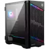 MSI MPG VELOX 100P AIRFLOW, Mid-Tower, ATX/Micro-ATX/Mini-ITX, 2x USB 3.2 Gen 1 Type-A, 1x USB 3.2 Gen 2x2 Type-C, 1x Audio/1x Mic, 4x 120mm Fans (1x ARGB), ARGB Hub, Mesh Front Panel, Vertical GPU Bracket (No Riser Cable Included), Tempered Glass
