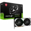 MSI Video Card Nvidia GeForce RTX 4070 VENTUS 2X 12G OC, 12GB GDDR6X, 192bit, Effective Memory Clock: 21000MHz, Boost: 2520 MHz, 5888 CUDA Cores, PCIe 4.0, 3x DP 1.4a, HDMI 2.1a, RAY TRACING, Dual Fan, 1x8pin, 650W Recommended PSU, 3Y