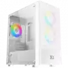 Xigmatek Oreo Arctic White EN47772, M-ATX, USB3.0x1+USB2.0x2, Meshed Grill FP, Left TG, 3PCS X24F Arctic Fixed RGB Fan
