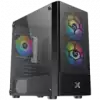 Xigmatek Oreo Black EN47758, M-ATX, USB3.0x1+USB2.0x2, Meshed Grill FP, Left TG, 3PCS X24F Fixed RGB Fan