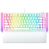 Razer BlackWidow V4 75% White, Gaming Keyboard, US Layout, Hot-swappable Design, Compact 75% Layout with Aluminum Case,  Mechanical Switches (Tactile), Razer Chroma RGB, Dedicated media roller with 2 dedicated media buttons, Detachable Type C Cable