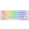 Razer Huntsman Mini White, Linear Optical Switch, size 60%, RGB Chroma, Doubleshot PBT Keycaps, Standard Bottom Row Layout, Fully programmable keys with on-the-fly macro recording, 1000 Hz Ultrapolling, Aluminum construction
