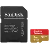 SANDISK Extreme microSDXC 1TB + SD Adapter + 1 year RescuePRO Deluxe up to 190MB/s & 130MB/s Read/Write speeds A2 C10 V30 UHS-I U3
