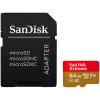 SANDISK Extreme microSDXC 64GB for Action Cams and Drones + SD Adapter + 1 year RescuePRO Deluxe up to 170MB/s & 80MB/s Read/Write speeds A2 C10 V30 UHS-I U3