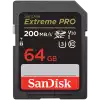 SANDISK Extreme PRO 64GB SDXC Memory Card + 2 years RescuePRO Deluxe up to 200MB/s & 90MB/s Read/Write speeds, UHS-I, Class 10, U3, V30