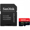 SANDISK Extreme PRO microSDXC 256GB + SD Adapter + 2 years RescuePRO Deluxe up to 200MB/s & 140MB/s Read/Write speeds A2 C10 V30 UHS-I U3