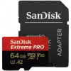 SANDISK Extreme PRO microSDXC 64GB + SD Adapter + 2 years RescuePRO Deluxe up to 200MB/s & 90MB/s Read/Write speeds A2 C10 V30 UHS-I U3