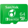 SanDisk Nintendo MicroSDXC UHS-I card for Nintendo Switch, Yoshi Edition- 64GB, Up to 100MB/s read; up to 90MB/s write