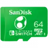 SANDISK Nintendo MicroSDXC UHS-I card for Nintendo Switch, Yoshi Edition- 64GB, Up to 100MB/s read up to 90MB/s write