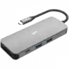 Silicon Power SR30 8-in-1 Docking Station USB C Hub with 4K@60Hz HDMI DisplayPort, 100W Power Delivery, 1 USB-C 3.2 Gen 1 port and 2 USB-A 3.2 Gen 1 ports, 1 Ethernet port, 2 SD/microSD card slots for iPhone 15/ MacBook Pro/ iPad Pro/ Steam Deck/ Rog