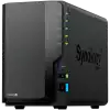 Synology DS225+, Tower, 2-bays 3.5'' SATA HDD/SSD, CPU Inte Celeron J4125 4-core (4-thread) 2.0 GHz, burst up to 2.7 GHz, 2 GB DDR4 non-ECC (expandable up to 6 GB), 1xRJ-45 1GbE LAN, 1xRJ-45 2.5 GbE LAN, 2xUSB 3.2 Gen 1, 1.3 kg, 3yr warranty