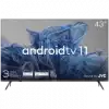 Телевизор KIVI 43', UHD, Android TV 11, Black, 3840x2160, 60 Hz, Sound by JVC, 2x12W, 53 kWh/1000h , BT5.1, HDMI ports 4, 24 months