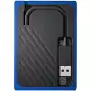 WD 1TB My Passport Go - Portable SSD, up to 400MB/s, 2-meter drop protection - Black w/ Cobalt trim