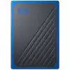 WD 1TB My Passport Go - Portable SSD, up to 400MB/s, 2-meter drop protection - Black w/ Cobalt trim