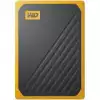 WD 500GB My Passport Go - Portable SSD, up to 400MB/s, 2-meter drop protection - Black w/ Amber trim