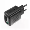 Acefast Универсално зарядно за стена Charger Wall GaN Quick Charge 18W - A90 - USB-A x 1, Black