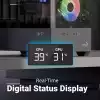 AeroCool кутия Case mATX - P300D Digi-G-BK-v1 - Digital Display, USB-C, 3 x 120 mm A-RGB