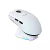 Ajazz професионална геймърска мишка AJ159 PRO - Wireless Gaming Mouse - 8K, Magnetic Charging Dock, White