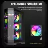 Gamemax кутия Case ATX - HYPE-A Black - 4 x 120 mm Addressable RGB fans