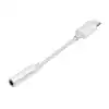 Makki преходник Adapter Type-C M to 3.5mm audio jack 4P F, White - MAKKI-CBL-C-AUDIO-WH