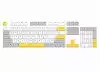 Marvo капачки за клавиатура Custom Keycap Set PBT, 104 keys, White, Yellow, Gray - MARVO-KP-04-YL