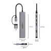 Orico хъб HUB USB-C/USB-A 7 port - USB-C x 2, USB3.0 x 1, USB2.0 x 4, Aluminium - YSA7-U3-GY