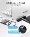 Orico хъб USB 3.0 HUB Clip Type 4 port - aux Micro-USB power input, Black - MH4PU-P-BK