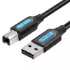 Vention Кабел USB 2.0 A Male to B Male, Black 0.5m - COQBD