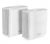 Asus Mesh WiFi system, ZenWiFi XT9 2PK, AX7800, Tri-Band, coverage up to 530m2, Quad-Core 1.7GHz CPU, 256MB/1GB Flash/RAM, 2.5G port, AiProtection Pro, Adaptive QoS, VPN server/client, IPTV, OFDMA, Beamforming, Link Aggregation, AiMesh, White