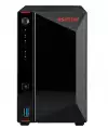 Asustor AS5202T, 2-Bay NAS, Intel Celeron J4005 Dual-Core 2.0 GHz (burst up 2.7 GHz), 2GB SO-DIMM DDR4 (Max. 8GB), 2x 2.5 GbE, 2x 2.5"/3.5" SATA3 HDD or SSD, 3x USB 3.2 Gen 1 Type A, WOW (Wake on WAN), WOL, System Sleep Mode, AES-NI hardware encryption