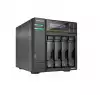 Asustor Lockerstor 4 Gen3 AS6804T 4 Bay NAS, AMD Ryzen Embedded Quad-Core 2.3GHz (burst up to 3.8GHz), Dual USB 4 Ports, Dual 10GbE Ports, Dual 5GbE Ports, 16G ECC RAM DDR5 (Max. 64GB) 4x M.2 SSD Slots (Diskless), 2 x Type C, Black
