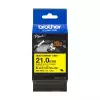 Brother HSe-651E 21mm Black on Yellow Heat Shrink Tape