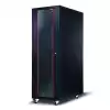 Formrack 19" Free standing rack 36U 600/1000mm, height: 1831 mm, loading capacity: 600 kg, front tempered glass door, openable locking sides and back (does not include castor/feet group)