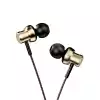 HiFuture Hi5 Champagne Gold, Metal Body by CNC, High Clarity Microphone, TYPE-C Plug Cord-controlled, Hi-Res Audio Certified, Total cable length 1220mm±30mm