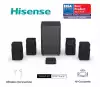 Hisense HT Saturn, 4.1.2Ch Sound Bar with Wireless Subwoofer, 720W, Dolby Atmos, Tuned by Devialet , DTS:X,Quad Satellite Speakers , Black