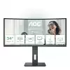 Монитор AOC CU34P3CV, 34" VA WLED, Curved 1500R, 3440x1440@@100Hz, 4ms GtG, 1ms MPRT, 300cd m/2, DCR 3000:1, 50M:1, AdaptiveSync, FlickerFree, Low Blue Light, 5Wx2, Tilt, Height Adjust, Swivel, HDMI, DP, USB hub