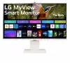 Монитор LG 32SR85U-W, 31.5" IPS Smart webOS, Full HD Web cam, AG, 5ms, 1000:1, 400cd/m, DCI-P3 95%, 4K UHD (3840x2160), ThinQ, HDR 10, HDMI, USB Type-C-PD 90W, Wi-Fi B/in, AirPlay 2, Bluetooth, Speakers 5W x 2, Height Adjustable, Tilt, White