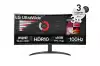 Монитор LG 34WR50QK-B, 34" UltraWide Curved, AG, VA, 5ms, 1ms MBR, 3000:1, 300 cd/m2, 21:9, WQHD 3440x1440, HDR 10, sRGB 99%, FreeSync, 100 Hz, HDMI, DisplayPort, Tilt, Reader Mode, PBP, Headphone Out, Black