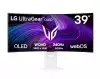 Монитор LG 39GX90SA-W, 39", OLED UltraGear 21:9 Curved Smart, IPS 0.03 ms, WQHD (3440x1440), 240Hz, HDR 10, 1500000:1, 250 cd/m2, DCI-P3 98.5%, USB 3.0, VRR, Free-sync, G-Sync, USB-C, PD 65W, HDMI, DP, PBP, Speakers, LG Switch, Height, Swivel, Tilt, White